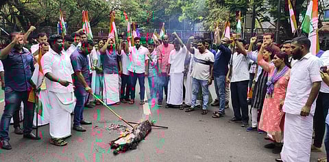 Youth Congress Kerala state president Rahul Mamkootathil arrested. (Photo | A Sanesh| EPS)