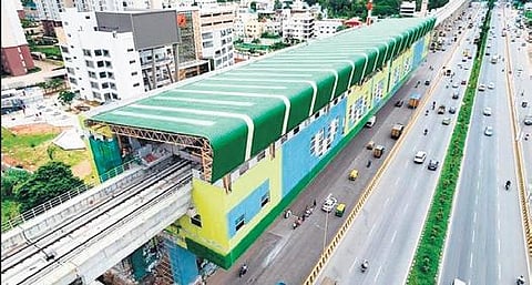 The Green Line Metro station at Chilkkabidarakallu | Express