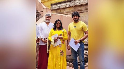 Producer Shruti Naidu with actor Pramod.