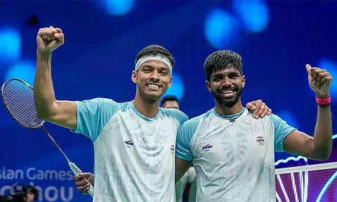 Indian shuttlers Chirag Shetty and Satwiksairaj Rankireddy. (File photo)
