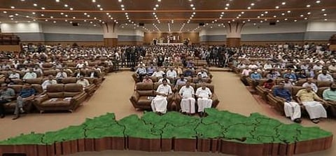 Inaugural function of the K-Fon project at the Legislative Assembly complex in Thiruvananthapuram (File Photo | Twitter)