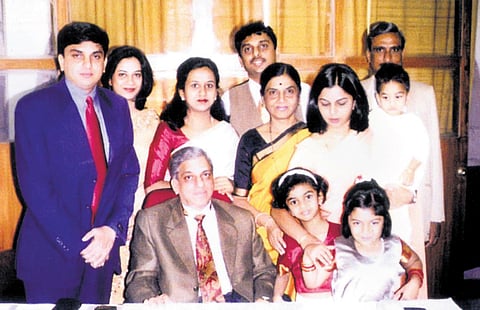 Justice Patil with family members in his Supreme Court chamber after swearing in as a judge on March 15, 2000 | Pics from the autobiography