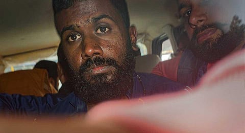 Accused Manoranjan D being produced at the Patiala House Court on Thursday | PTI