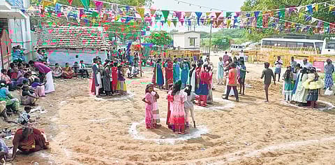 The SC residents organising games on the disputed land