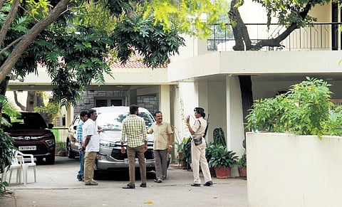 Income Tax search under way at the residence of an industrialist on Balasundaram road in Coimbatore on Tuesday | Express