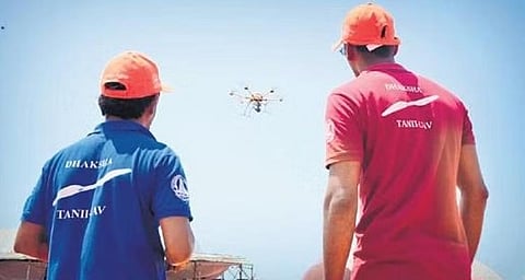 ​ Tethered drones have a cable link to the ground ​