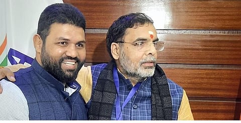 Newly-elected WFI president Sanjay Kumar Singh (Right)