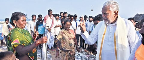 Union Fisheries Minister Parshottam Rupala at Chintapalli in Vizianagaram I Express