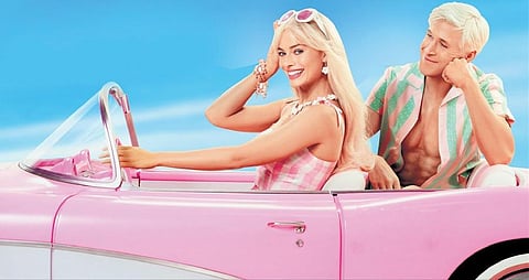 A still from the movie 'Barbie' starring Margot Robbie and Ryan Gosling.