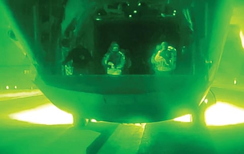 The C-130J aircraft of the Indian Air Force during a night-landing operation at the Kargil airstrip, in Ladakh | PTI