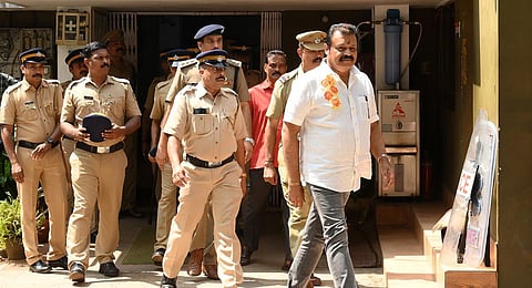 FILE: Suresh Gopi at the Nadakkavu police station in Kozhikode for interrogation.(Photo | E Gokul , EPS)