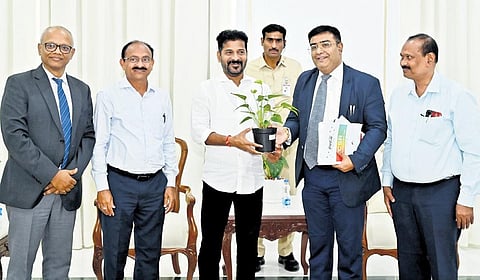 Chief Minister A Revanth Reddy meets Coca-Cola representatives in Hyderabad on Monday