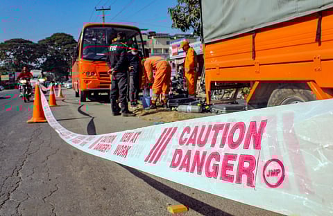 NDRF and other emergency services personnel at the site following an incident of chlorine gas leak in Dehradun | PTI