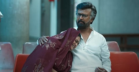 YouTube screengrab from the trailer of Lal Salaam, starring Rajinikanth in a cameo appearance.