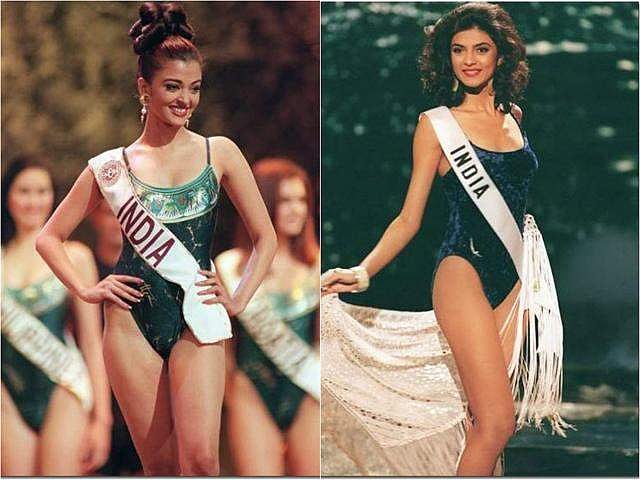 Aishwarya Rai (left) and Sushmita Sen (right).