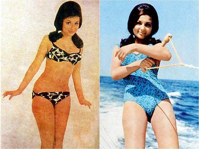 Sharmila Tagore's iconic bikini looks.
