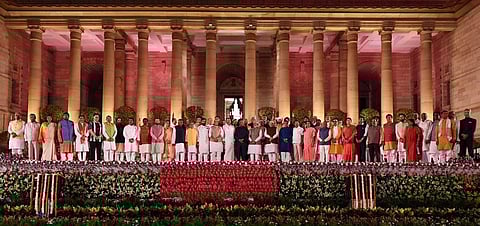 Ministers who took oath on Thursday. (Photo| PMO)