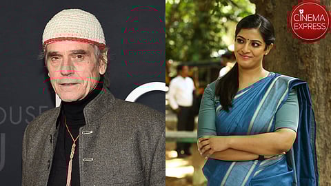 Jeremy Irons (L) and Varalaxmi Sarathkumar (R)