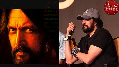 Sudeep (R) in a still from