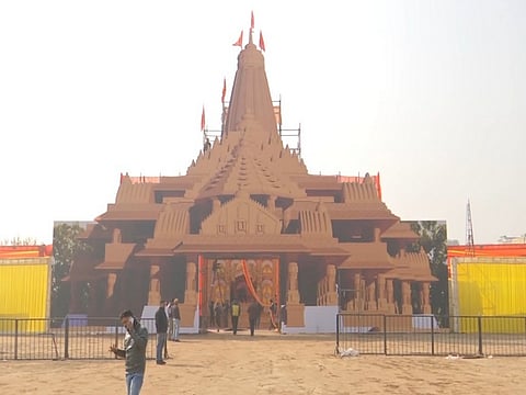 Replica of Ayodhya Ram Janmabhoomi.