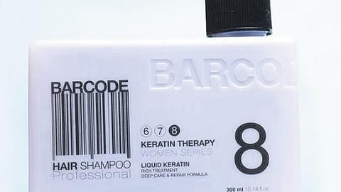 Barcode’s Keratin Therapy shampoo.