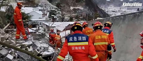 44 people from 18 households were buried in a landslide in China's southwestern region according to preliminary investigation.