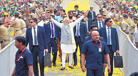 Prime Minister Narendra Modi in Kerala.