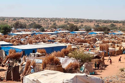 A general view of the Ourang refugee camp in Adre on December 7, 2023 where refugees fleeing the conflict in Sudan live.