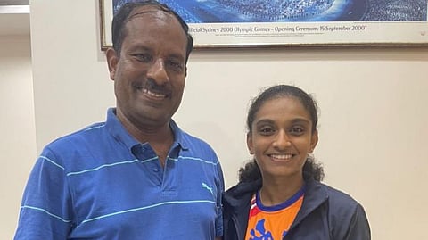 Shameena with her father N Mohammed Riaz.