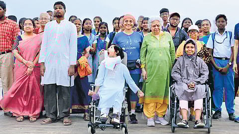 The 320-kilometer foot tour, aims to raise awareness among architects and the design community about how their work may promote inclusion and accessibility via social design.