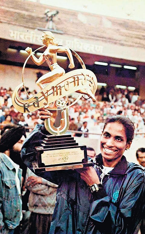 PT Usha being awarded the Most Outstanding Female Athlete