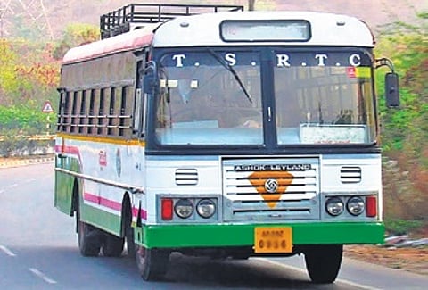 File photo of a TSRTC bus used for representational purpose