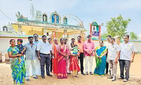 File picture of the group of Dalits clicked on the day they cooked pongal and entered Mariamman temple in Pongupalayam near Tiruppur city.