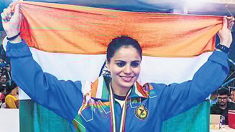 Nasreen Shaikh, after winning the 4th Asian Kho Kho championship