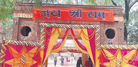 Main gate of Delhi University’s North Campus on Monday.