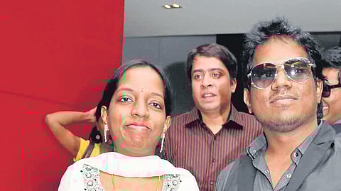 Film music director Yuvan Shankar Raja along with playback singer Bhavatharini.