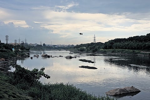 A view of Musi river from Uppal, Hyderabad.