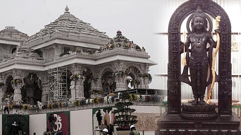 This is the image of five-yr-old Ram Lalla clicked when the idol was still taking shape in workshop.