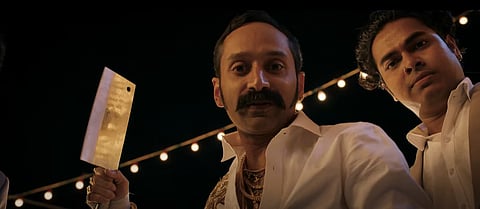 YouTube screengrab from the teaser of the upcoming Malayalam film Aavesham, starring Fahadh Faasil in the lead role.