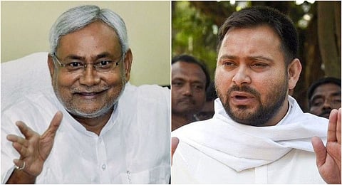Bihar Chief Minister Nitish Kumar and RJD leader Tejashwi Prasad Yadav.