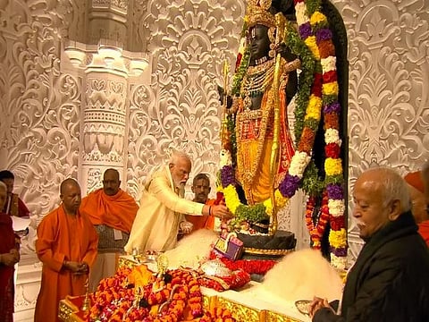 Narendra Modi during Ram temple consecration.