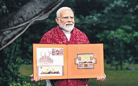 PM Narendra Modi releases commemorative postage stamps on Thursday | pti