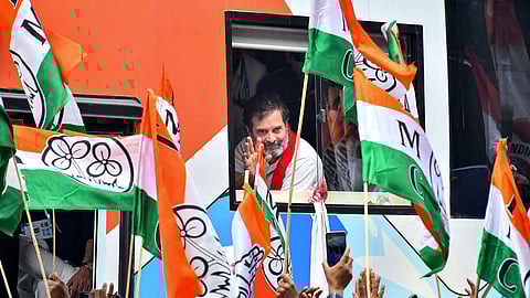 Congress leader Rahul Gandhi during Bharat Jodo Nyay Yatra in Assam