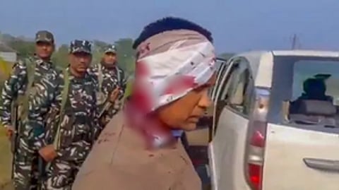 ED officials were attacked by a huge mob when they went to search the premises of TMC leader Shajahan Sheikh on January 5.