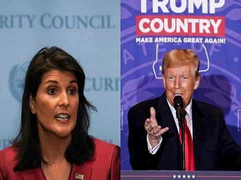 Nikki Haley and Donald Trump.