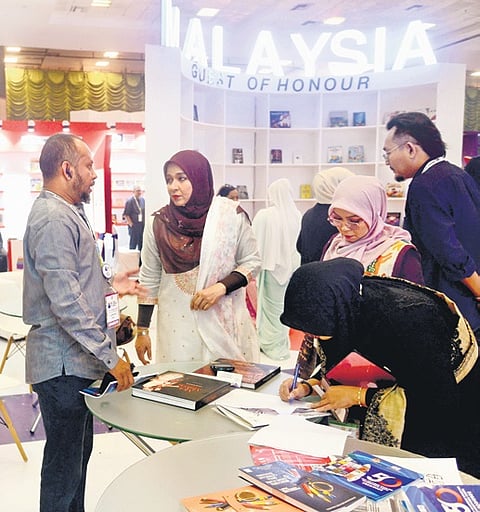 Visitors on the last day of the book fair at Nandambakkam.