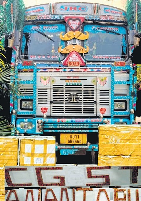 Central Goods and Services Tax (CGST) officials seized 40.68 lakh banned cigarettes worth Rs 2.35 crore.