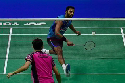 HS Prannoy overcame compatriot Priyanshu Rajawat in three games.