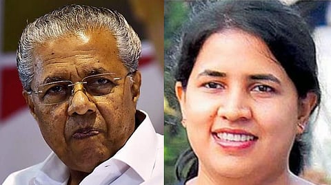 Kerala CM Pinarayi Vijayan and his daughter Veena T.