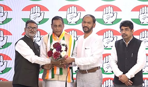 It was a return to the Congress fold for Pijush Kanti Biswas